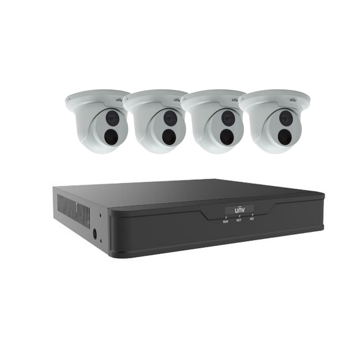 UNV NVR301 8ch  3TB & 4x 5MP Prime Turret Cameras Kit