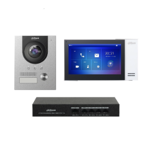 Dahua IP Villa Intercom Kit Surface mount White - With VTH2421 monitor
