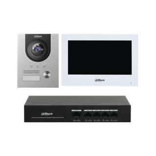 Dahua IP Villa Intercom Kit Surface mount White with VTH2621 - NEW