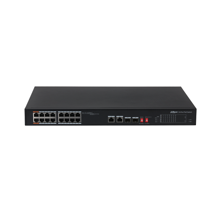 Dahua Switch 16 Port PoE 2xUplink & 2xSFP 135W L2