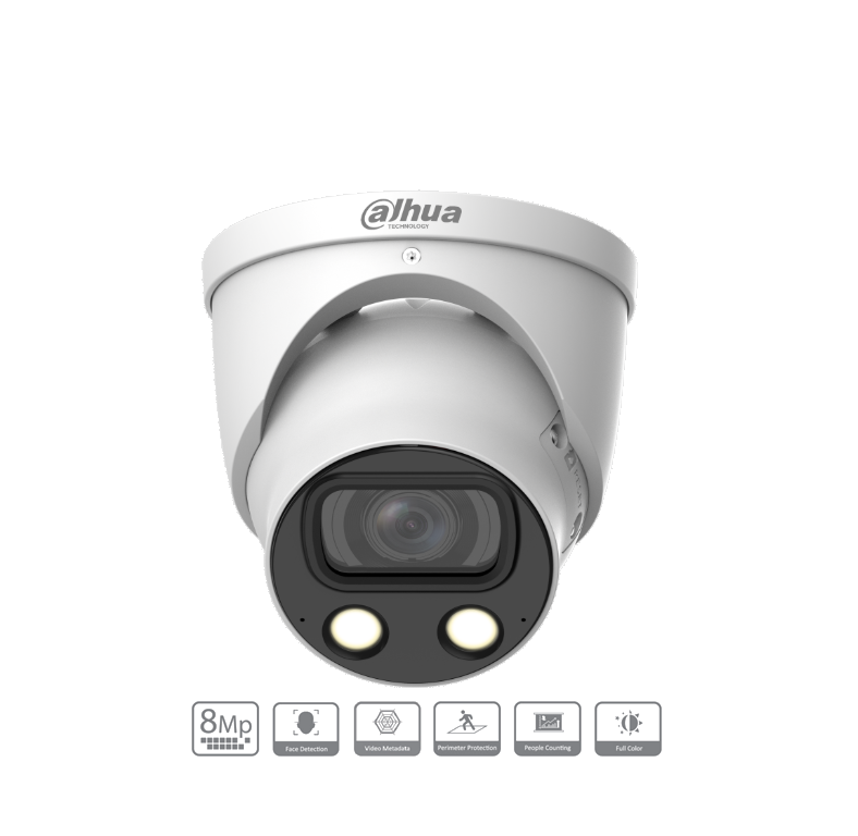 Dahua IP 8MP IP67 IR 2.8mm Turret Camera Wizmind Full Color 2.0